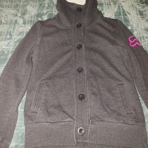 Fox moto jacket with sherpa neck lining
